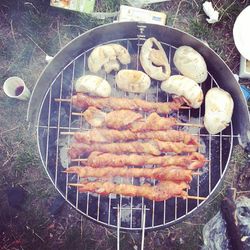 Barbecue grill on barbecue grill