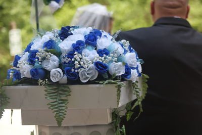 Close-up of blue flower bouquet