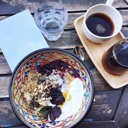 Close-up of food on table