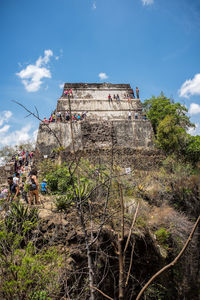 Low angle view of built structure against the sky