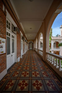 Empty corridor in building