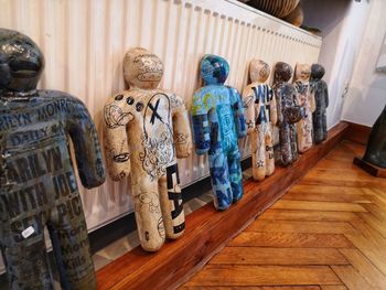 Various toys on shelf in store