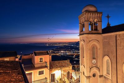 View of church at sunset