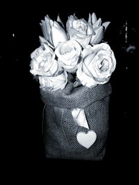 Close-up of flower vase on table