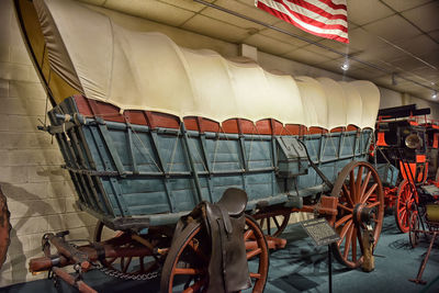 Interior of old shopping cart