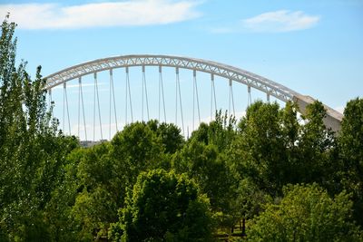 Low angle view of bridge against sky