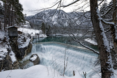 View of snow covered land