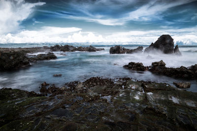 Scenic view of sea against sky