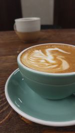 Close-up of coffee on table