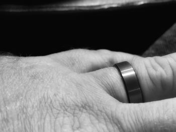 Close-up of hand holding hands