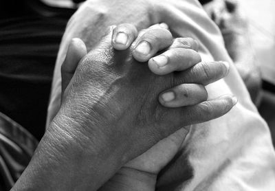 Close-up of baby hand