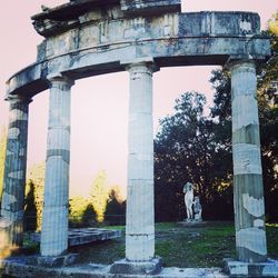 Architectural columns in old building