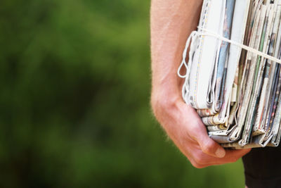 Midsection of woman holding gift