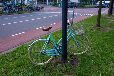 Bicycle on field