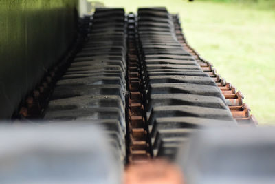 High angle view of railroad tracks