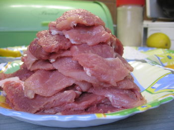 Close-up of dessert in plate
