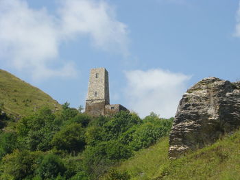 Low angle view of historic building against sky