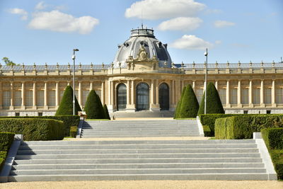 Low angle view of historical building against sky