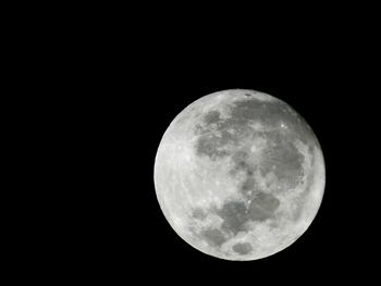 Close-up of moon against black sky