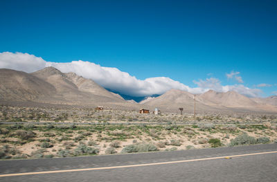 Empty road at death valley against sky