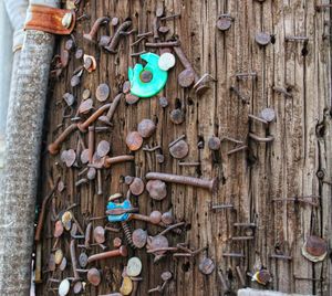 Full frame shot of old wooden door