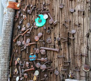 Full frame shot of old wooden door