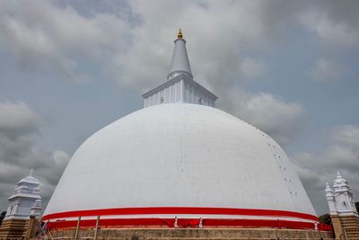 Low angle view of traditional building against sky