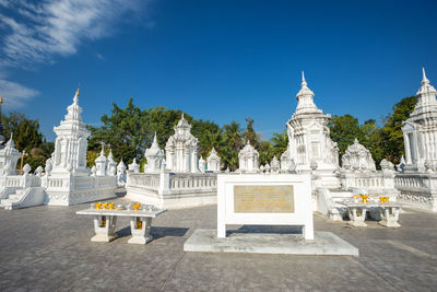 Exterior of temple against sky