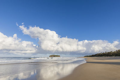 Panoramic view of beach against sky