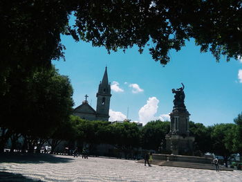 Low angle view of church against sky