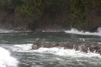 Scenic view of sea waves