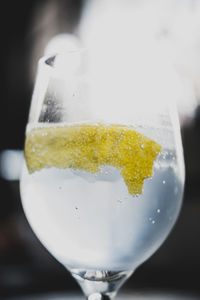 Close-up of drink in glass