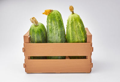 Close-up of fruits against white background