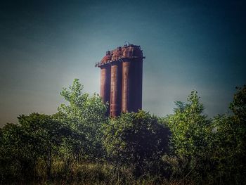 Low angle view of built structure against sky