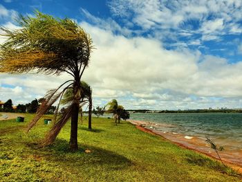 Scenic view of sea against sky