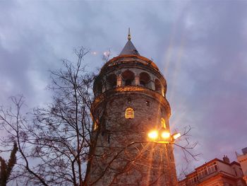 Low angle view of church against sky