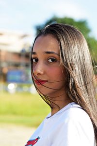 Portrait of smiling young woman