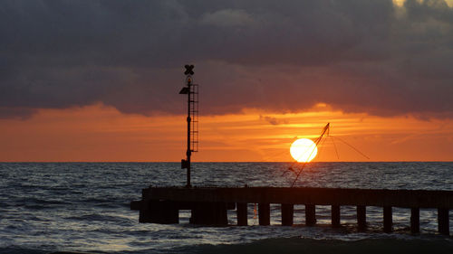 Sunset on the sea in north of tuscany