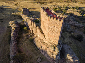 High angle view of fort
