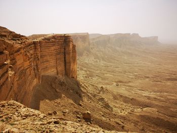 Scenic view of desert against sky