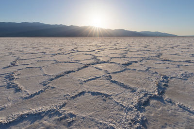 Scenic view of desert against sky