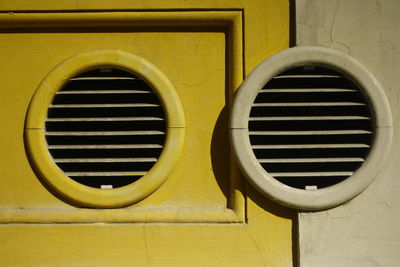 Close-up of yellow wall