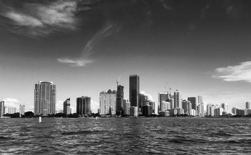 City skyline with waterfront