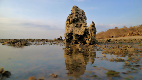 Rock formations against sky