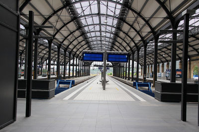 View of railroad station platform