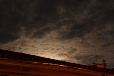 Low angle view of storm clouds in sky