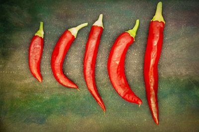 Close-up of red chili peppers