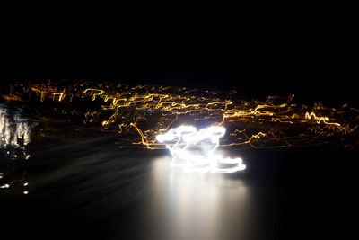 View of illuminated cityscape at night