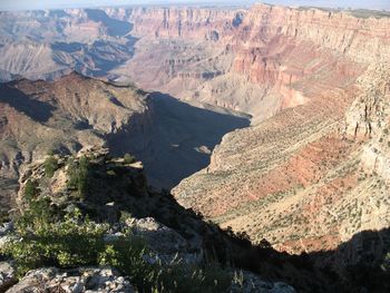 High angle view of rock formations