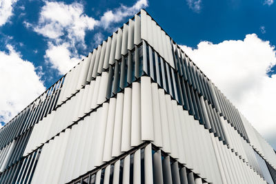 Low angle view of modern building against sky